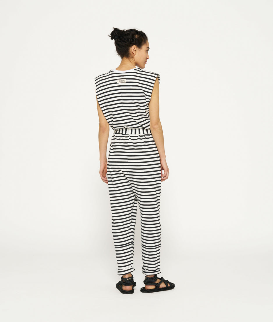 proud jumpsuit stripes | ecru/black