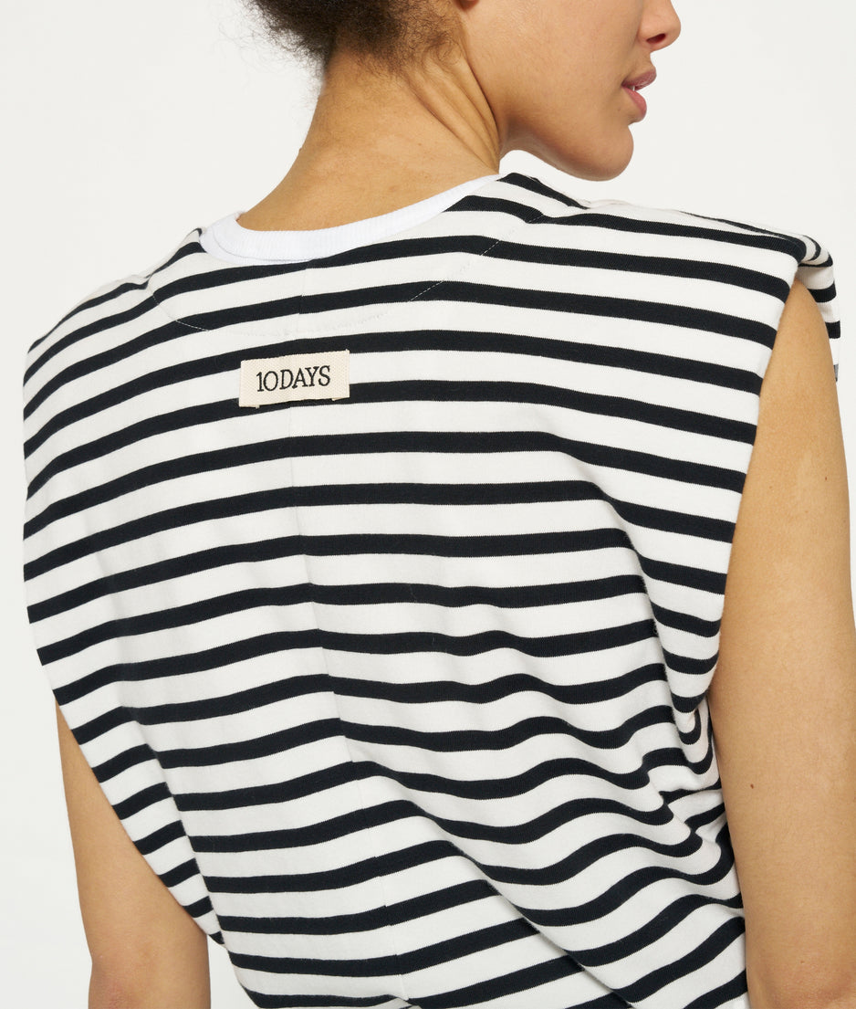 proud jumpsuit stripes | ecru/black