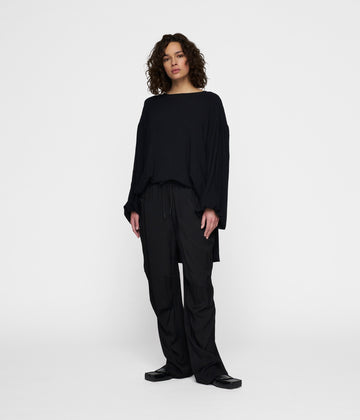 puffy blouse | black
