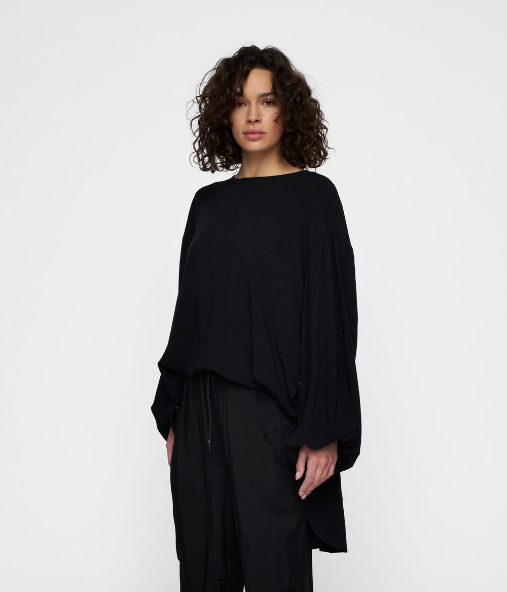 puffy blouse | black