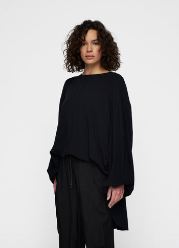 puffy blouse | black