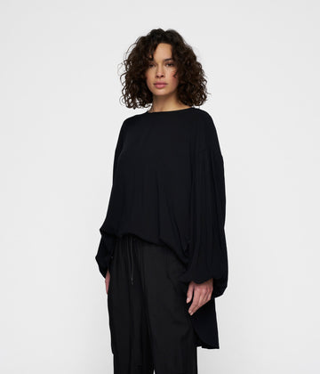 puffy blouse | black