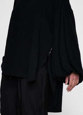 puffy blouse | black