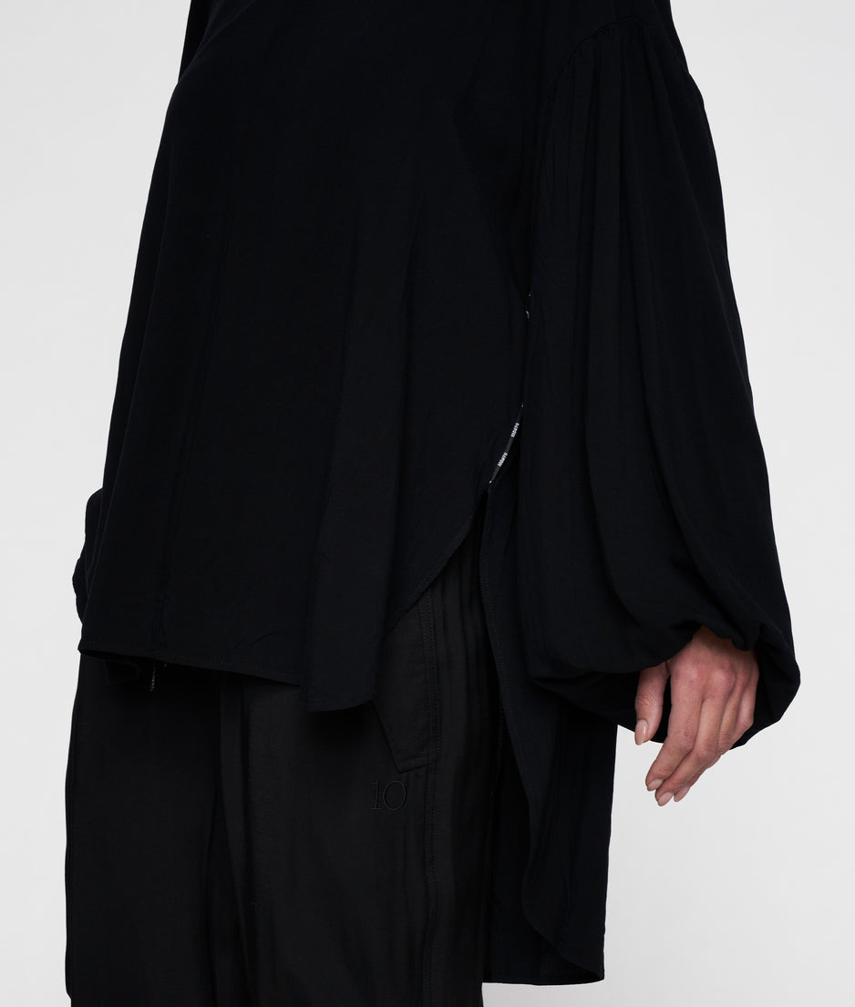 puffy blouse | black