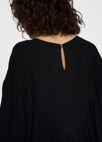 puffy blouse | black