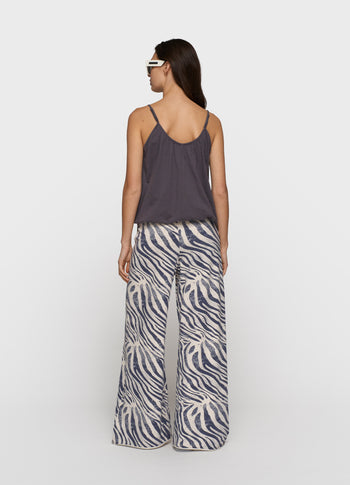 top gathered neck | steel blue