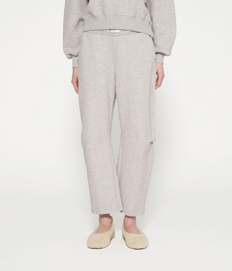 texture fleece jogger | light grey melee