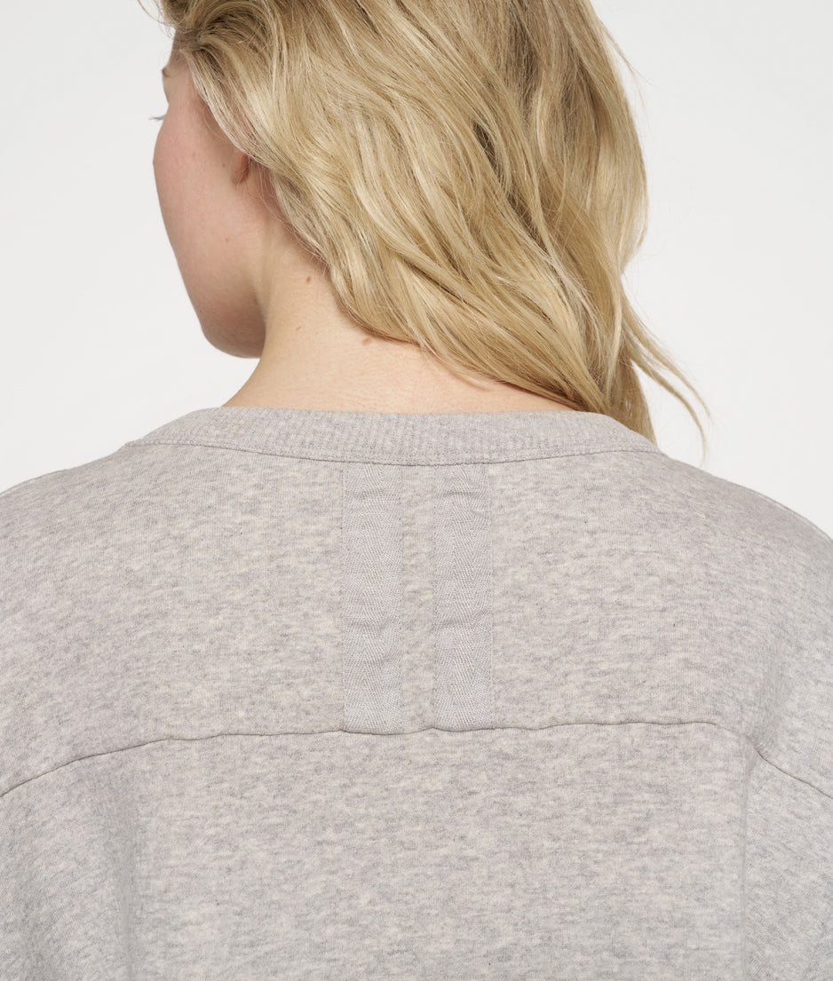 loose fit sweater | light grey melee
