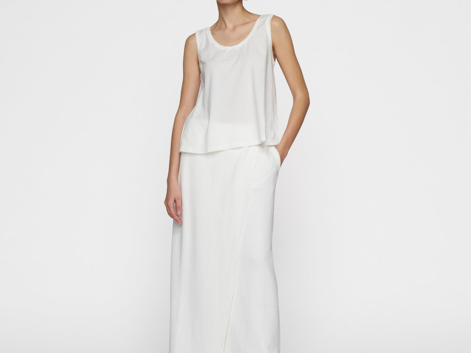 wrap skirt | ecru