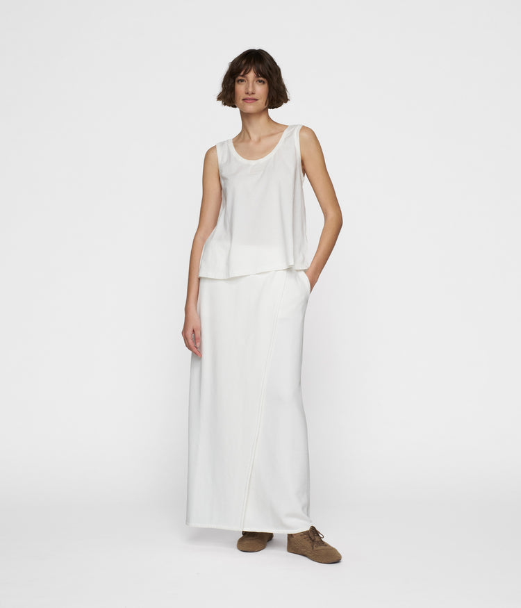 wrap skirt | ecru