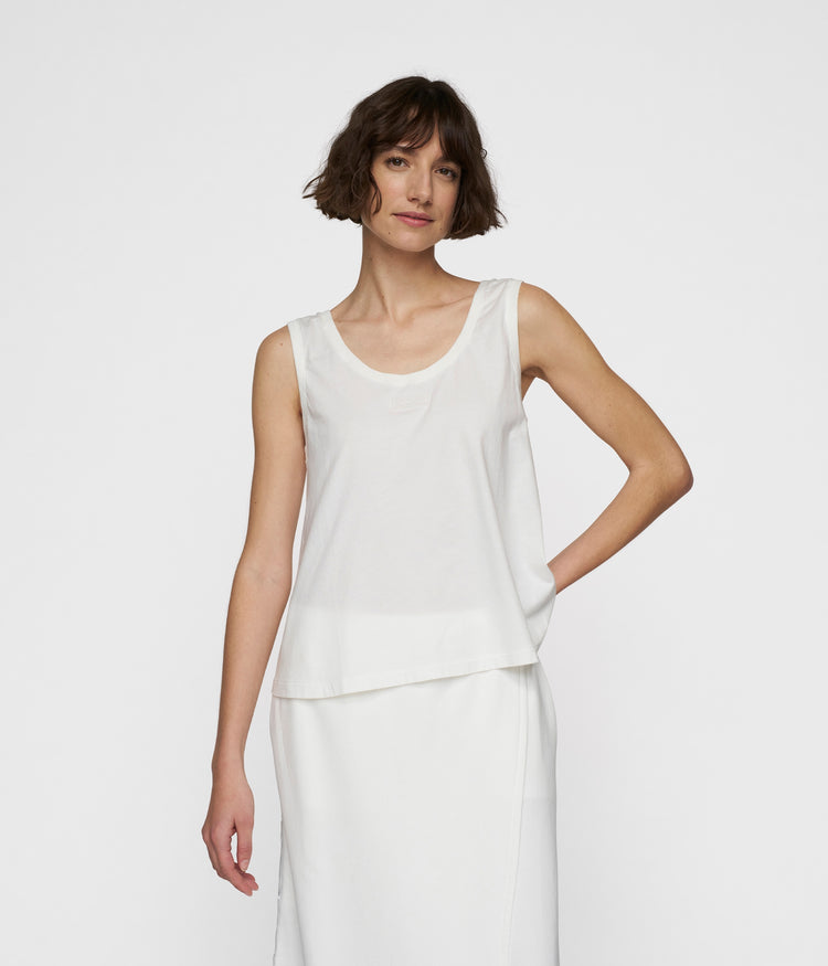 tank top jersey | ecru
