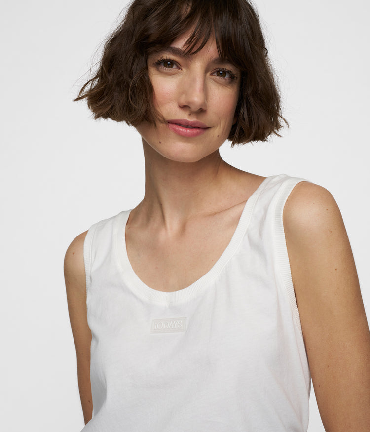tank top jersey | ecru