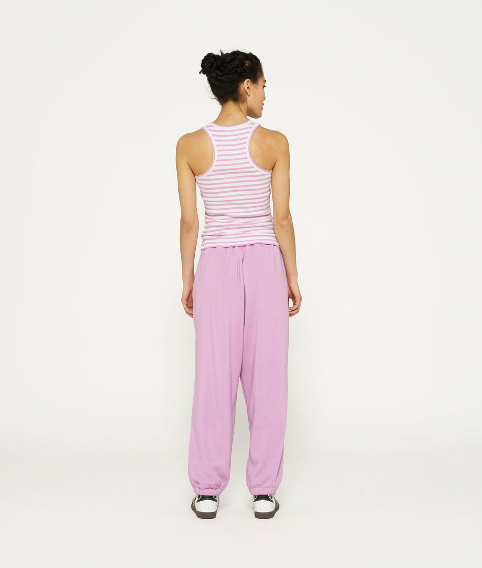 tank top rib stripes | ecru/violet