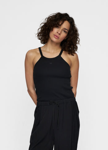 halter ballet top | black