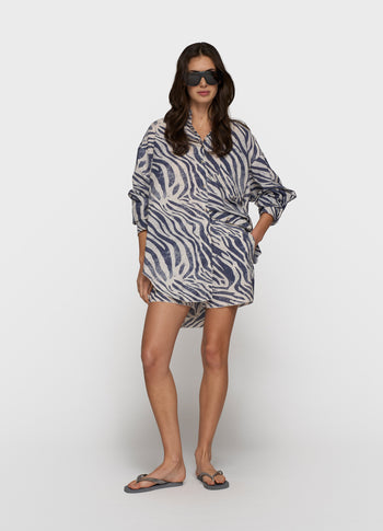 shorts zebra voile | light vanilla