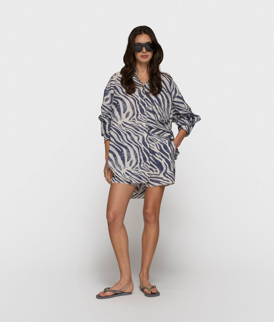 shorts zebra voile | light vanilla