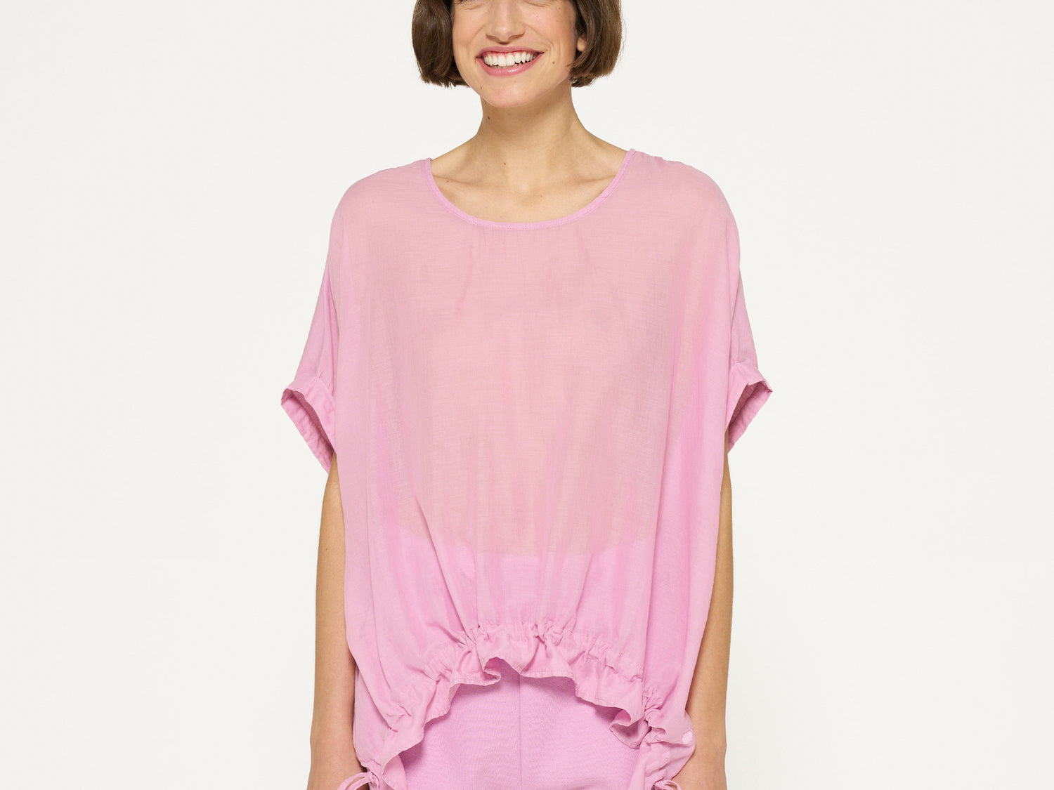 shortsleeve blouse | violet