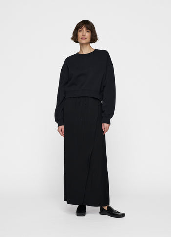 cropped sweater | black