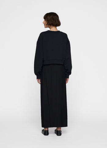 cropped sweater | black