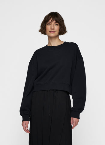 cropped sweater | black