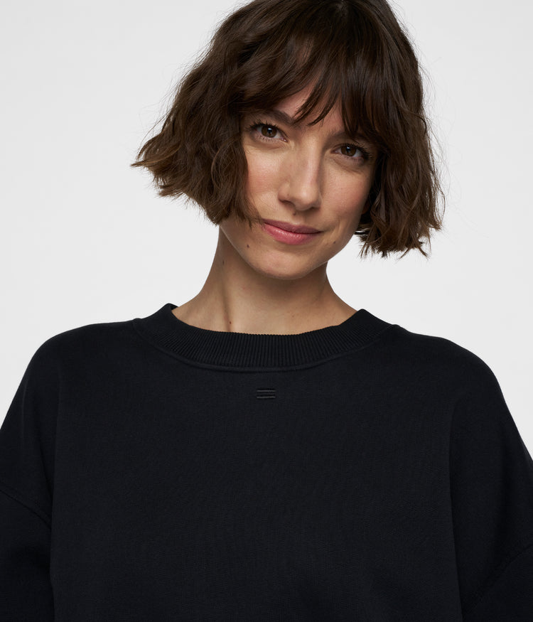 cropped sweater | black