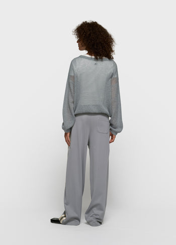 thin knit sweater | light graphite