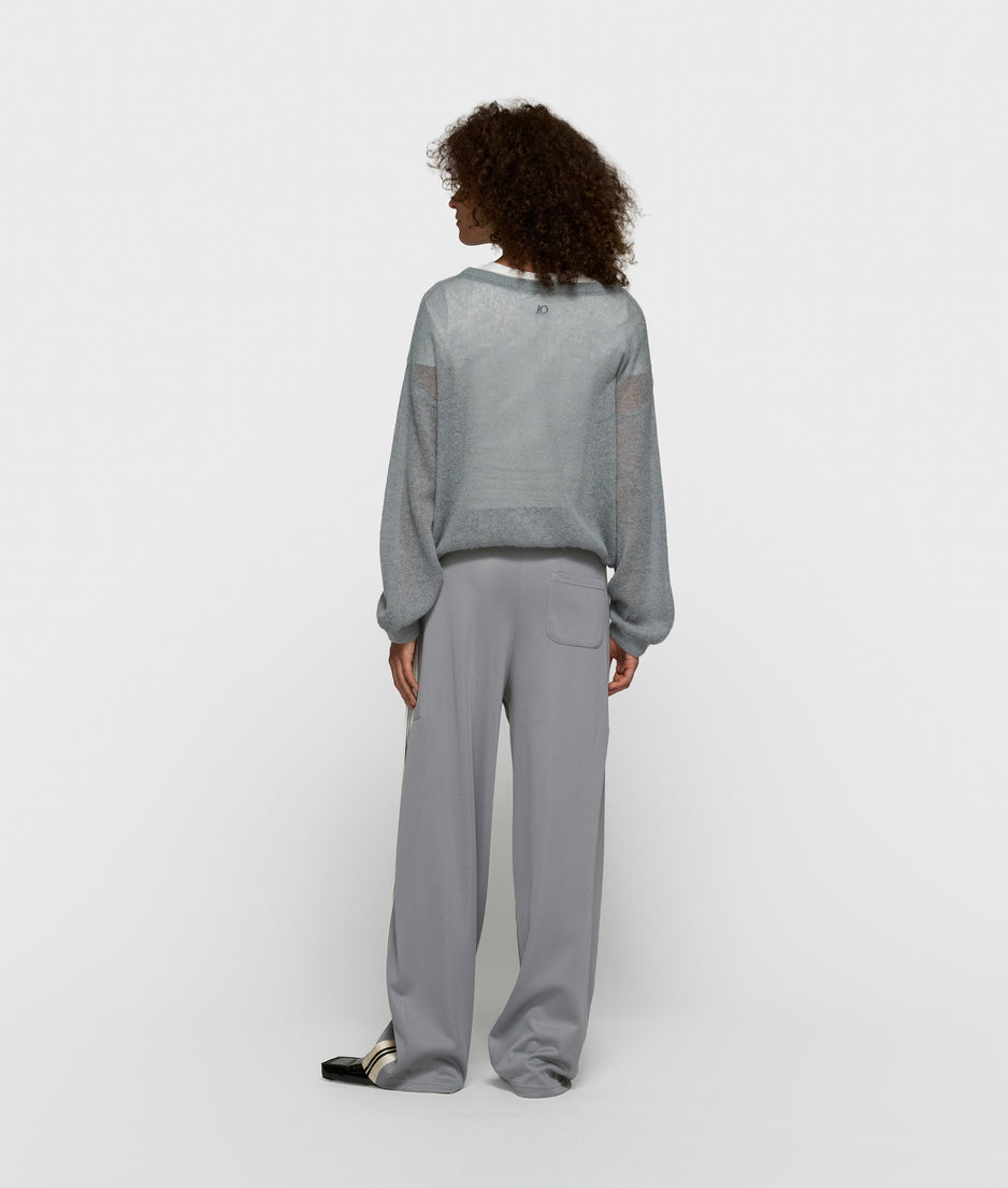 thin knit sweater | light graphite