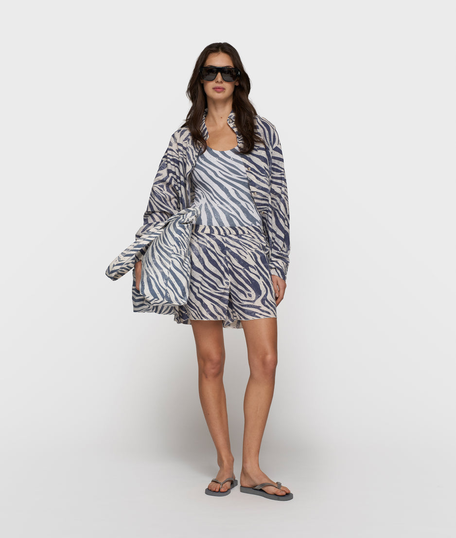 shorts zebra voile | light vanilla