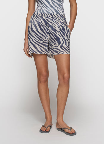 shorts zebra voile | light vanilla