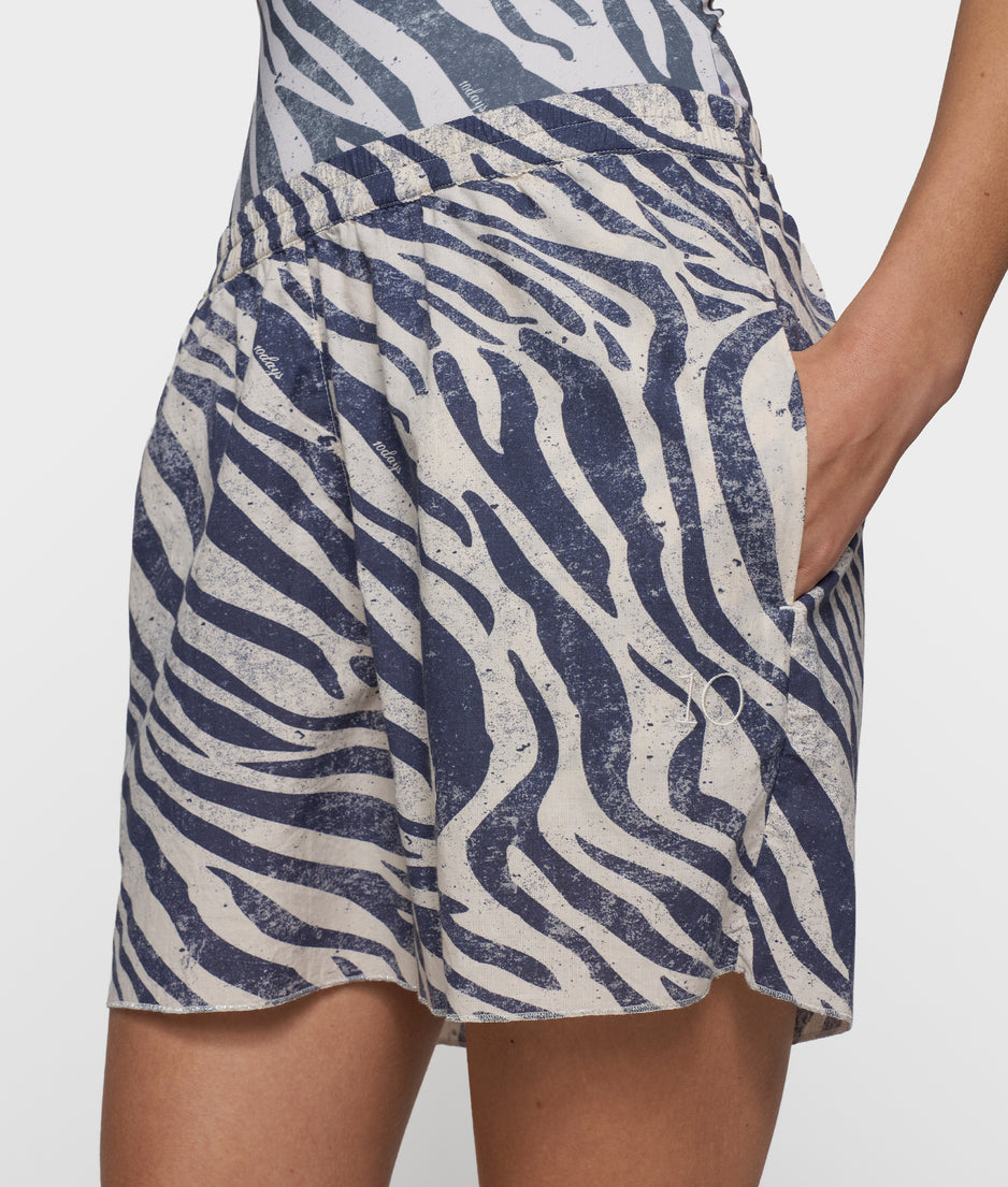 shorts zebra voile | light vanilla