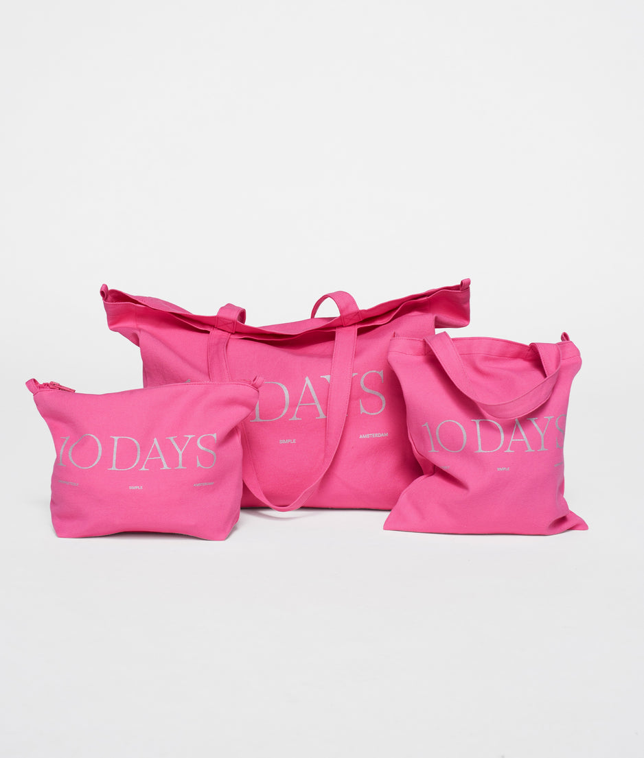 canvas 10DAYS pouch | bright pink