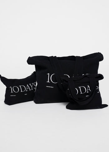 canvas 10DAYS shopper | black