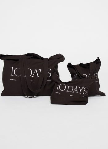canvas 10DAYS shopper | chocolate