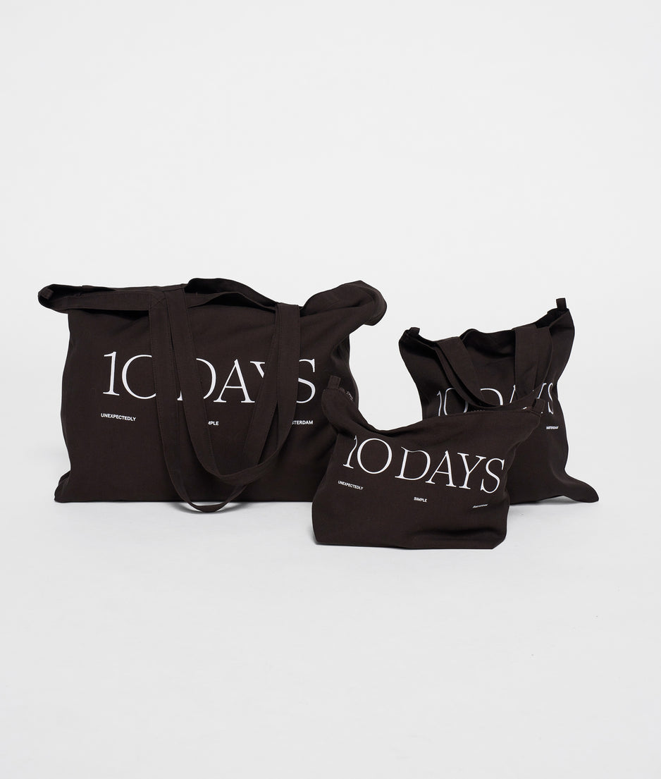 canvas 10DAYS shopper | chocolate