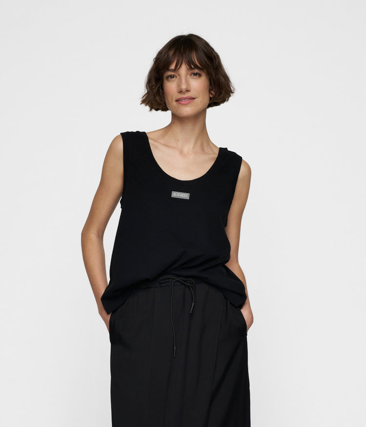 tank top jersey | black