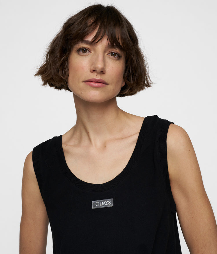 tank top jersey | black