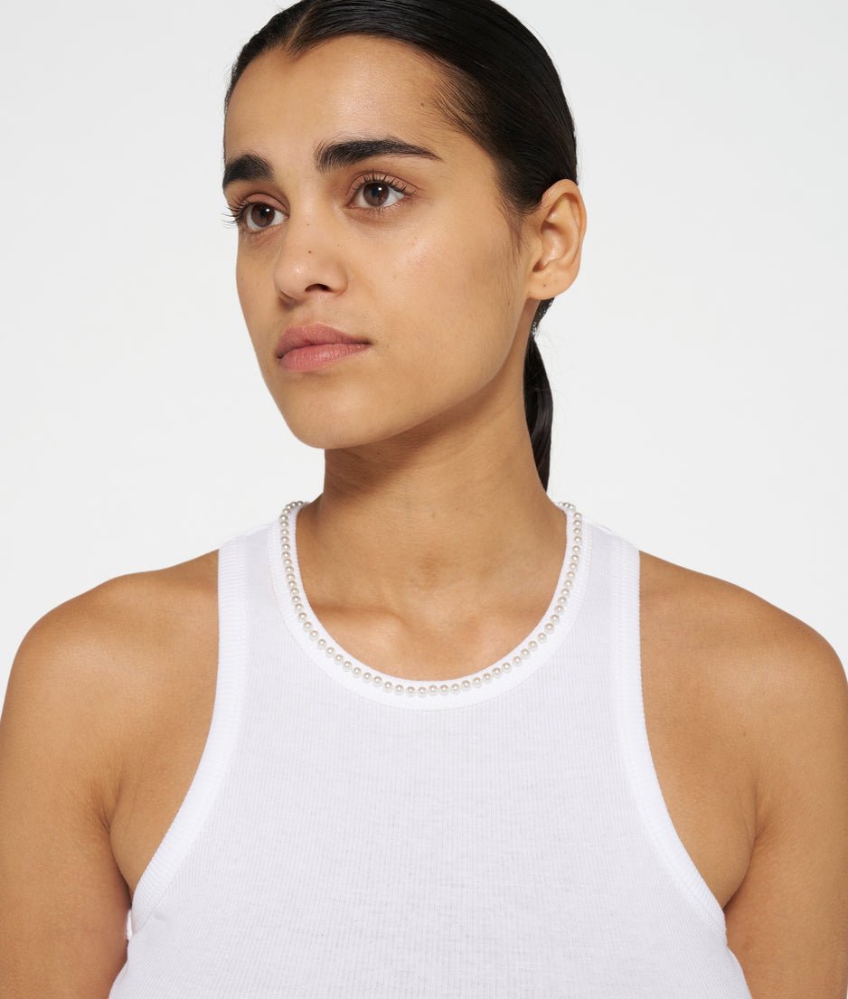 tank top pearl | white