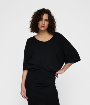 deep tee linen | black
