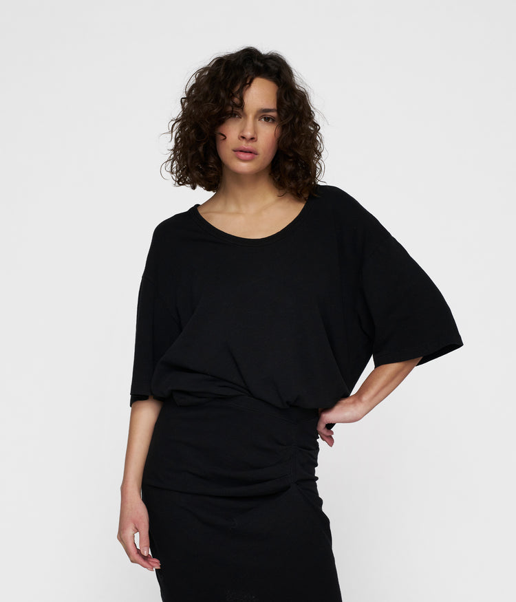 deep tee linen | black