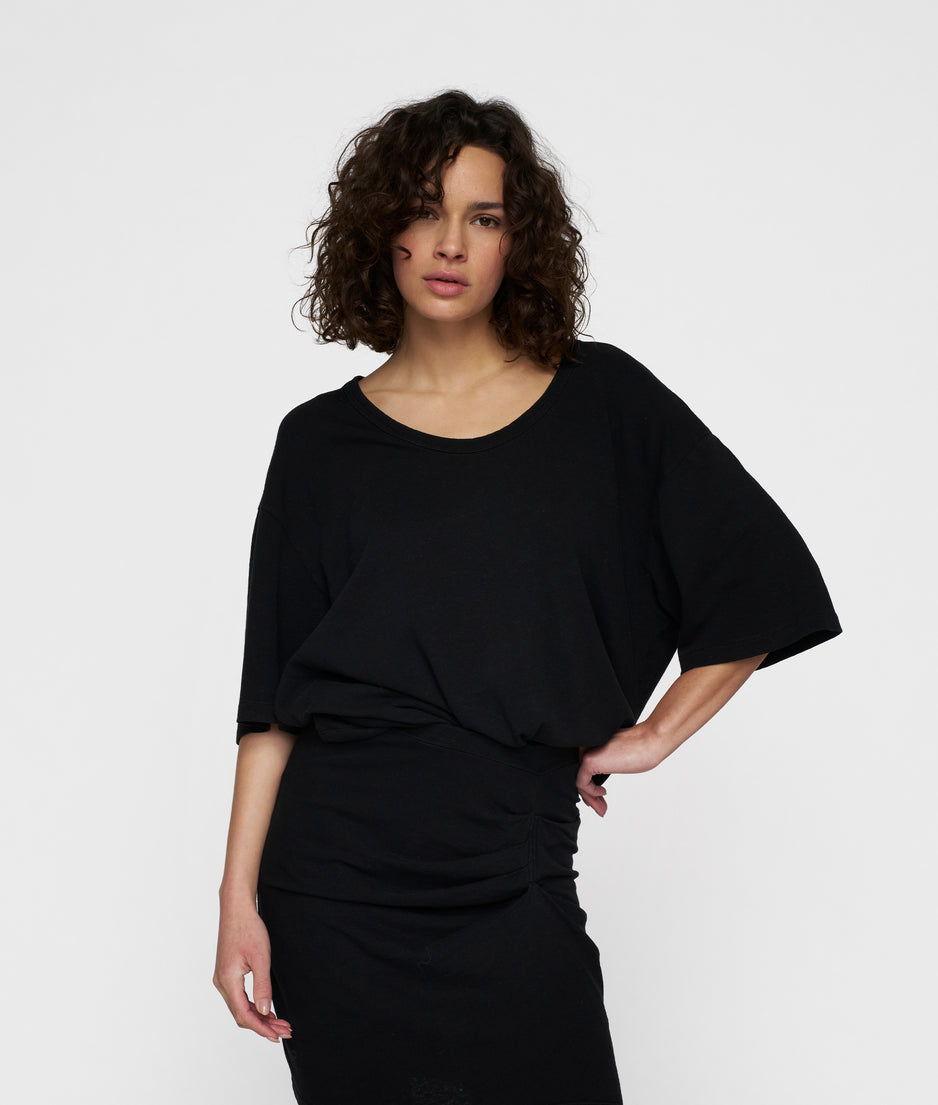 deep tee linen | black