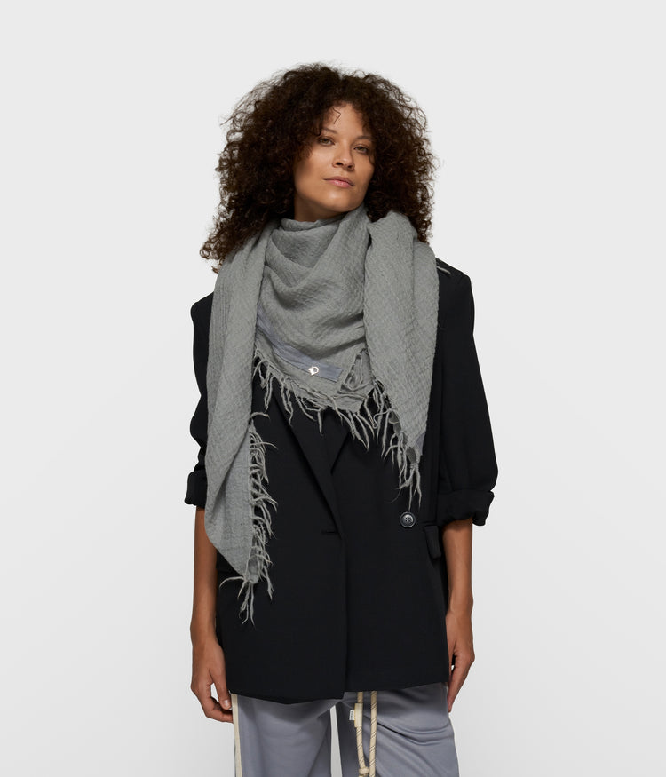 scarf washed wool | light graphite