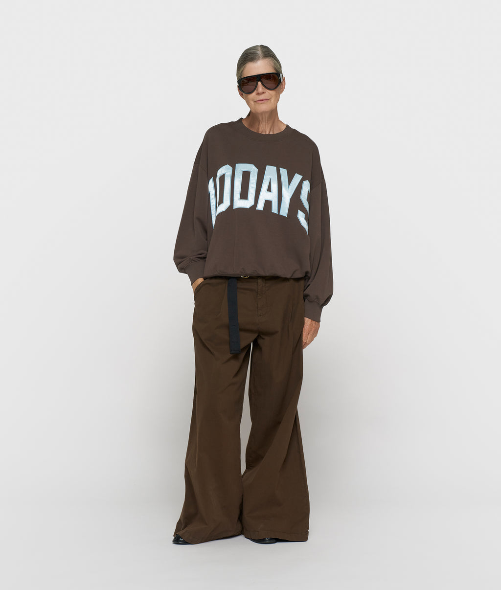baseball sweater 10DAYS | light shiitake