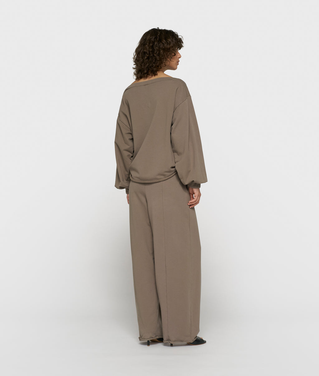 fleece top met boothals | portobello