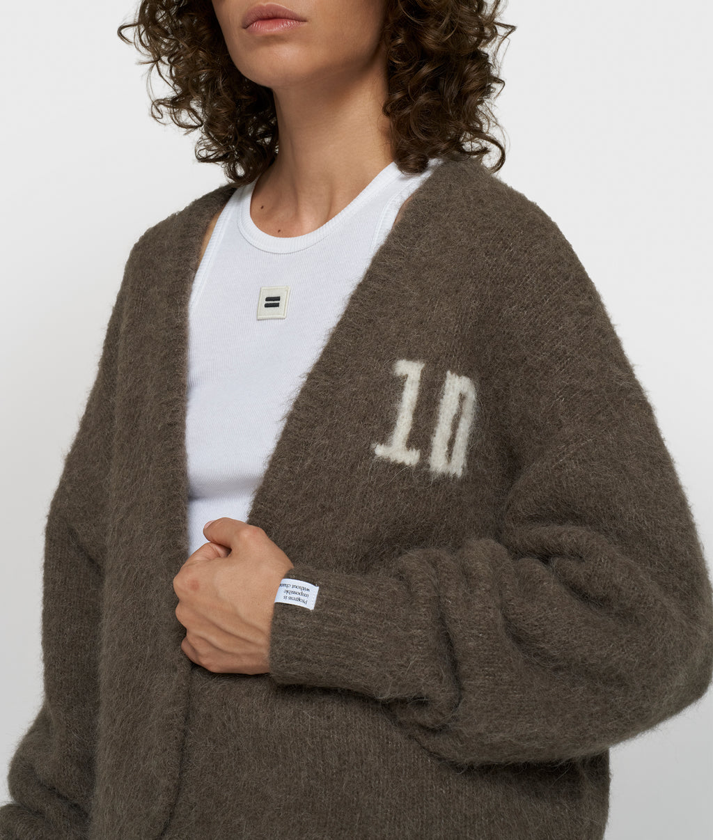 hairy gebreid vest | portobello