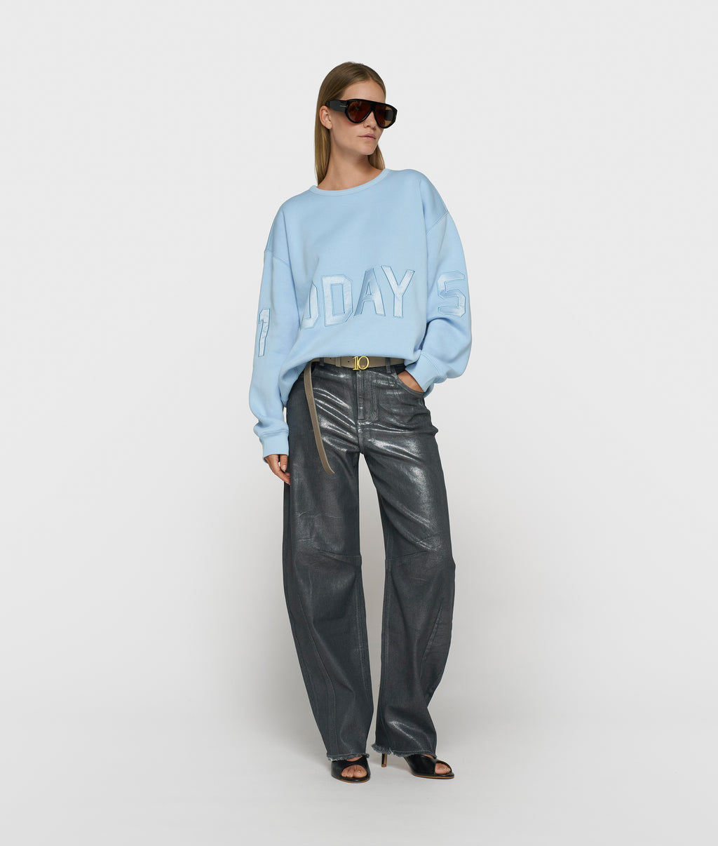 statement sweater | angel blue