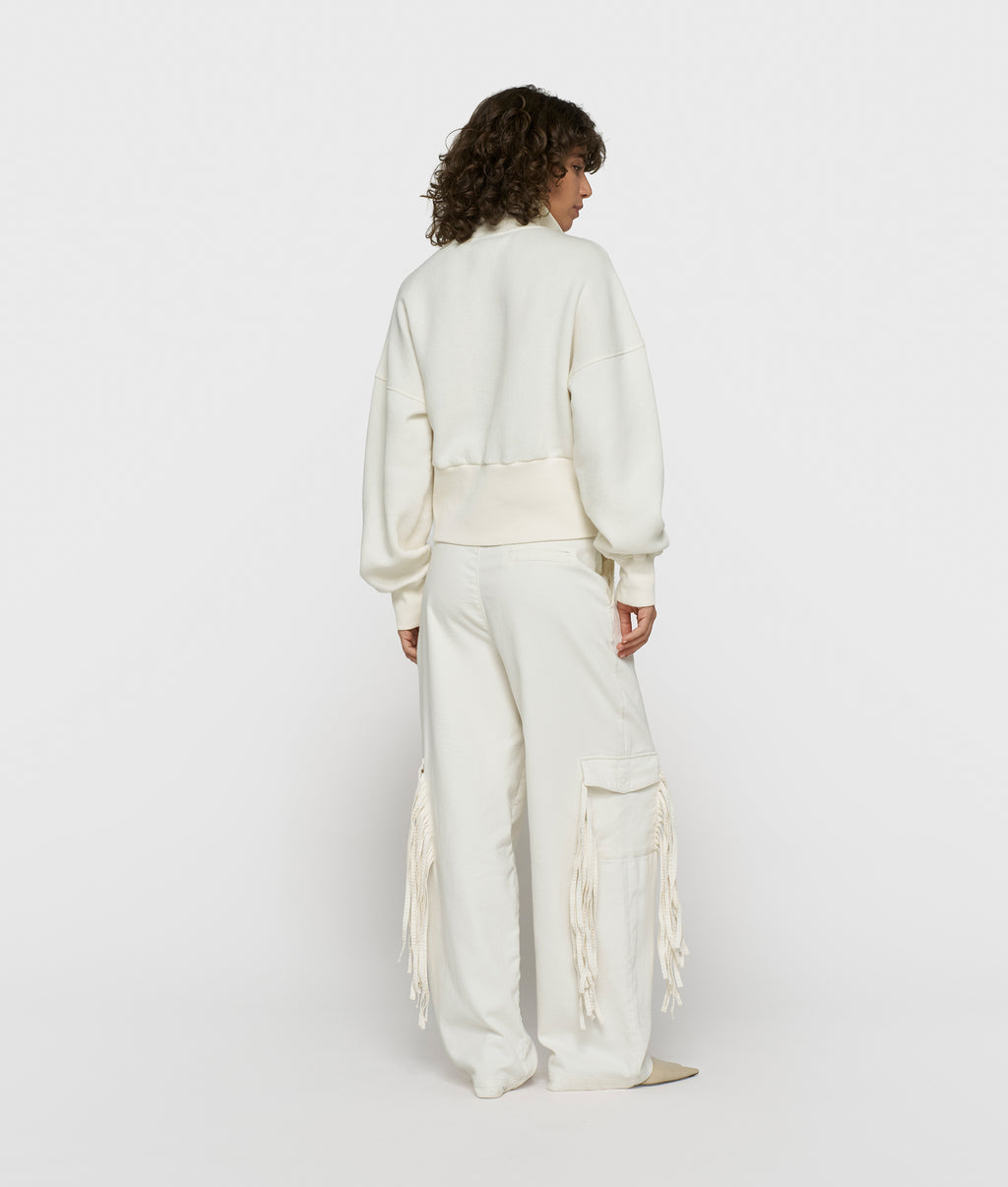 cargo broek met franjes | pearl
