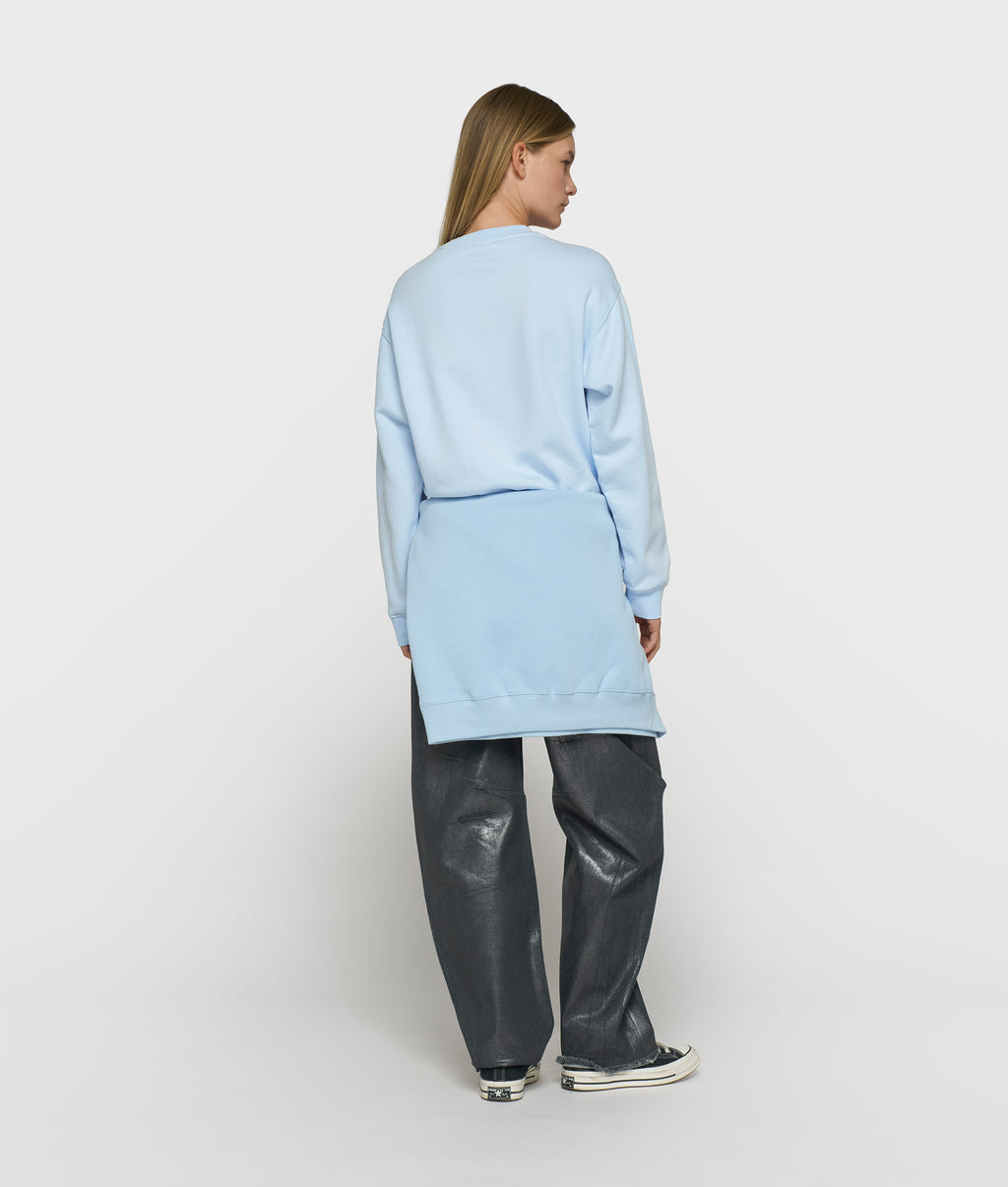 petite statement sweater | angel blue