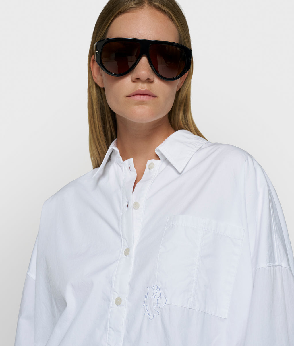 Smoking-Bluse | white