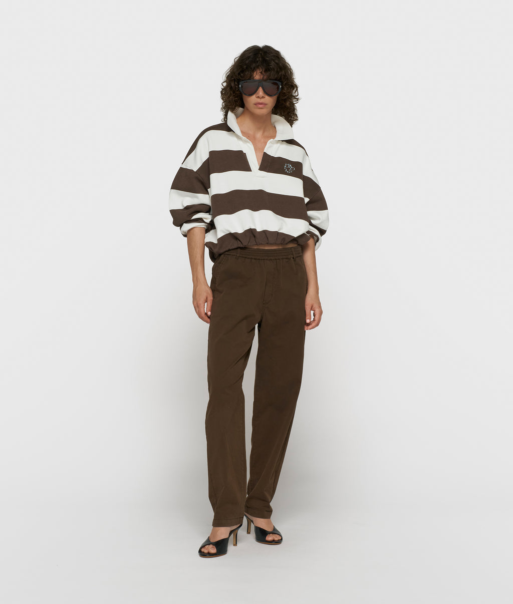 easy twill broek | brown