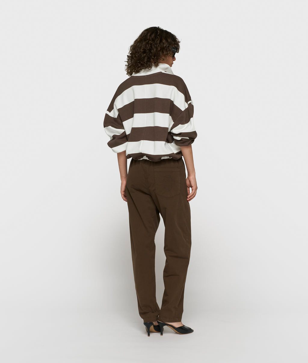 easy twill broek | brown